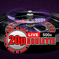 20P Roulette 500X Live